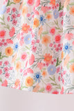 Coral Jesus Loves me Embroidered Floral Shorts Set