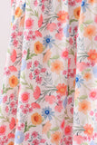 Coral Floral Print Mom Lace Dress