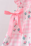 Pink Floral Ruffle Shorts Set