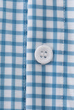Blue Grid Dad Button Down Shirt
