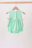 Green Butterfly Smocked Lace Bubble