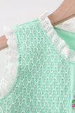 Green Butterfly Smocked Dress