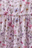 Purple Garden Ruffle Mom Dress