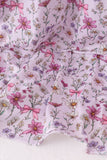 Purple Garden Ruffle Mom Dress