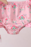 Pink Floral Ruffle 2pc Swimsuit