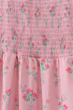 Pink Floral Smocked Mom Dress