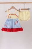 Blue Crab Applique Bloomer Set