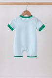Green grid pocket romper