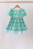 Green house floral Ruffle Dress