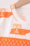 Orange Tennessee Smocked Shorts Set