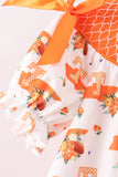 Orange Tennessee Smocked Scalloped Ruffle Shorts Set