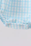 Blue Crocodile Embroidered Bubble