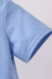 Blue Crocodile Applique Top