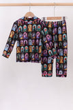 Black princess bamboo pajama set