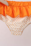 Orange Bow Ruffle 2PC Swimsuit