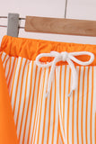 Orange Football 2PC Long Sleeve Swimsuit