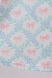 Pink Floral Bow Print Dress