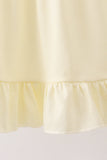 Cream smocked ruffle dress