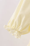 Cream smocked mom dress