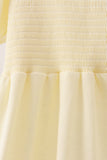 Cream smocked mom dress