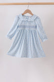 Lavender Floral Smocked Dress
