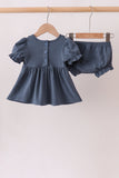 Garden Rose Smocked Ruffle Bloomer Set
