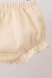 Oatmeal character french knot bloomer set