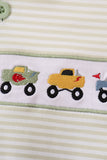 Monster truck embroidery stripe bubble