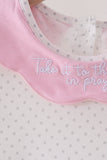Pink Prayer Embroidery Dress