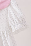 Pink Prayer Embroidery Dress