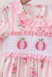 Pink Pumpkin Embroidery Ruffle Bloomer Set