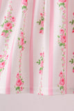 Pink Pumpkin Embroidery Ruffle Shorts Set