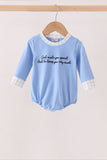 Blue Embroidery Bubble