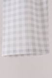Blue Embroidery Gingham Pants Set