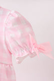 Pink Mallard Applique Gingham Bubble