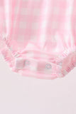 Pink Mallard Applique Gingham Bubble