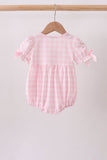 Pink Mallard Applique Gingham Bubble
