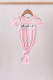 Pink Mallard Embroidery Gown