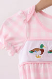 Pink Mallard Embroidery Gown