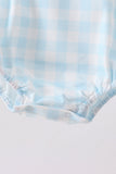 Blue Mallard Applique Gingham Bubble