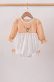 Beige Deer Embroidery Bubble