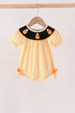 Mustard Candy Embroidery Gingham Bubble