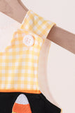 Mustard Candy Embroidery Gingham Jon Jon