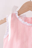 Pink Lace Jacquard Bloomer Set