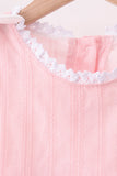 Pink Lace Ruffle Pants Set