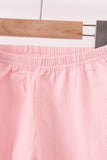 Pink Lace Ruffle Pants Set