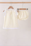 Beige Jacquard Bloomer Set
