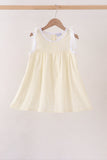 Beige Jacquard Lace Dress