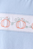 Blue Pumpkin Embroidery Gingham Shorts Set