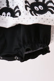 Black Spider Embroidery Ruffle Bubble